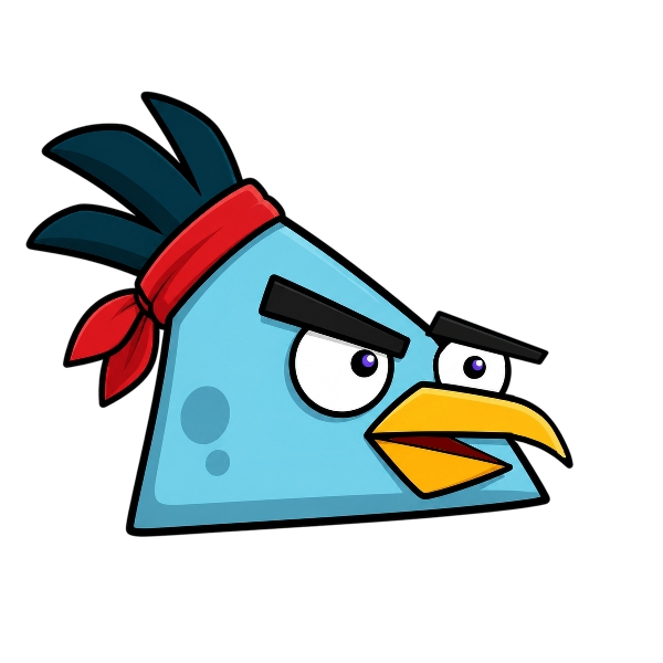 Blue bandana bird